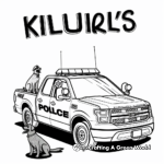 K9 Unit Police Truck Coloring Pages 1