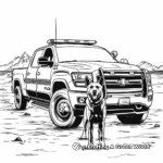 K9 Unit Police Truck Coloring Pages 2