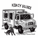 K9 Unit Police Truck Coloring Pages 3