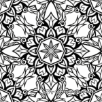 Kaleidoscope-inspired Coloring Pages 1