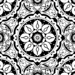 Kaleidoscope-inspired Coloring Pages 4