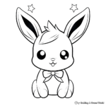 Kawaii Christmas Bunny Coloring Pages 2