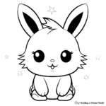 Kawaii Christmas Bunny Coloring Pages 3