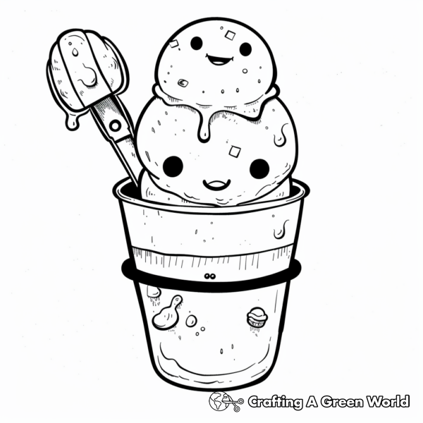 Kawaii Ice Cream Coloring Pages - Free & Printable!