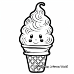 Kawaii Soft Serve Ice Cream Cone Coloring Pages 4
