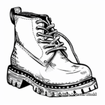 Kid-Friendly Cartoon Boot Coloring Pages 1