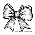 Kid-Friendly Cartoon Bow Coloring Pages 1