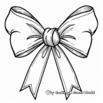 Kid-Friendly Cartoon Bow Coloring Pages 3
