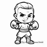Kid-Friendly Cartoon Boxer Coloring Pages 4