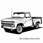 Kid-Friendly Cartoon Chevy Truck Coloring Pages 1