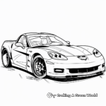 Kid-Friendly Cartoon Corvette Coloring Pages 1
