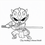Kid-Friendly Cartoon Darth Maul Coloring Pages 1