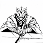 Kid-Friendly Cartoon Darth Maul Coloring Pages 2