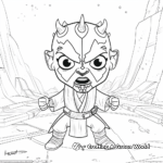 Kid-Friendly Cartoon Darth Maul Coloring Pages 3