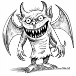 Kid-Friendly Cartoon Demon Coloring Pages 1