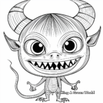 Kid-Friendly Cartoon Demon Coloring Pages 3