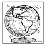 Kid-Friendly Cartoon Globe Coloring Pages 1