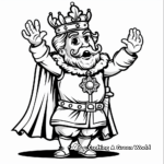 Kid-Friendly Cartoon King Coloring Pages 1