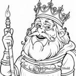 Kid-Friendly Cartoon King Coloring Pages 2