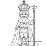 Kid-Friendly Cartoon King Coloring Pages 3