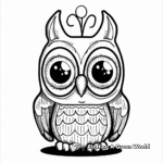 Kid-Friendly Cartoon Owlicorn Coloring Pages 2