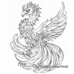 Kid-Friendly Cartoon Phoenix Coloring Pages 3