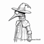 Kid-Friendly Cartoon Plague Doctor Coloring Pages 2