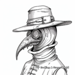Kid-Friendly Cartoon Plague Doctor Coloring Pages 4