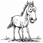 Kid-Friendly Cartoon Quarter Horse Coloring Pages 3
