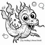 Kid-Friendly Cartoon Sea Serpent Coloring Pages 1