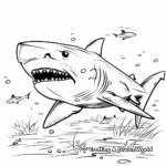 Kid-Friendly Cartoon Shark Coloring Pages 1