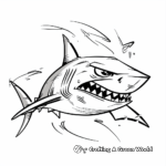 Kid-Friendly Cartoon Shark Coloring Pages 2