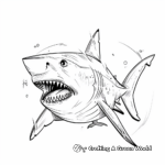 Kid-Friendly Cartoon Shark Coloring Pages 3