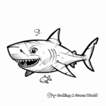 Kid-Friendly Cartoon Shark Coloring Pages 4
