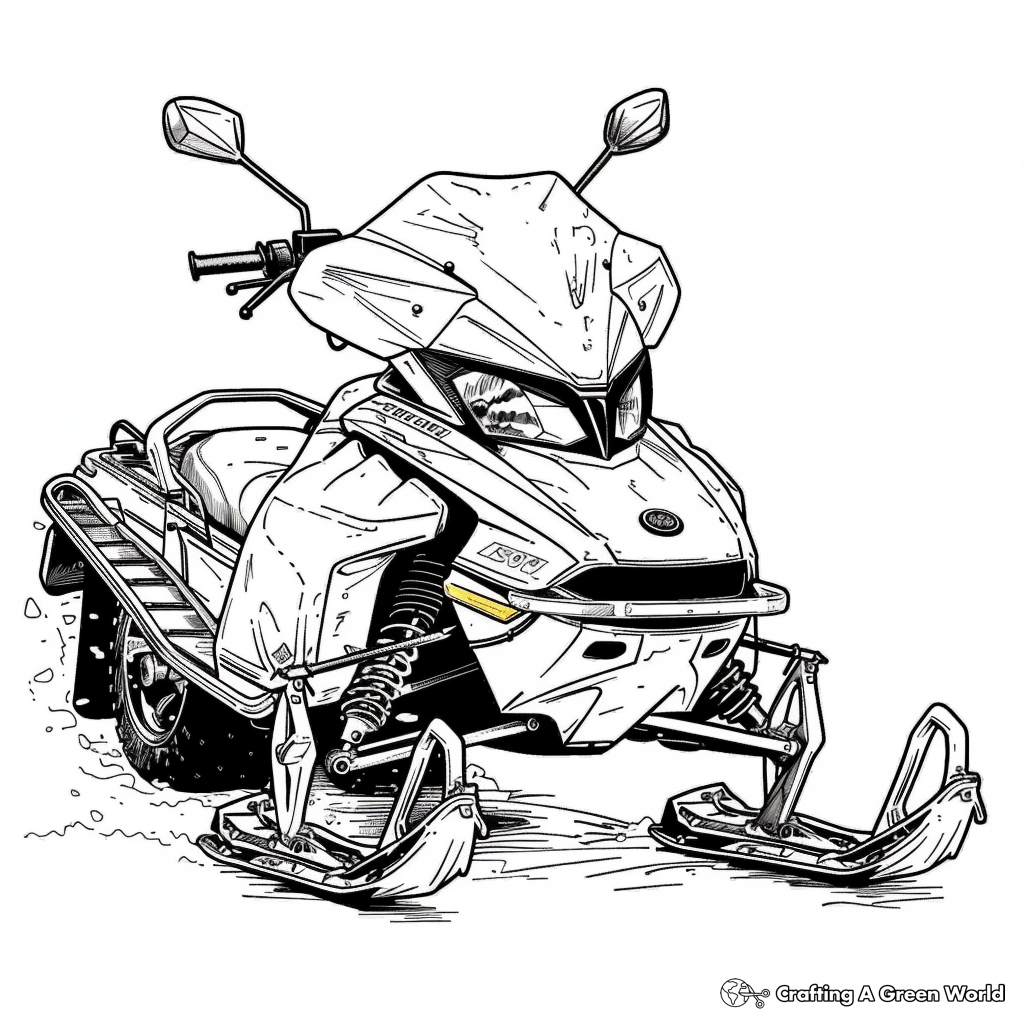 Snowmobile Coloring Pages