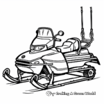 Kid-Friendly Cartoon Snowmobile Coloring Pages 3