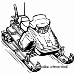 Kid-Friendly Cartoon Snowmobile Coloring Pages 4