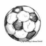 Kid-Friendly Cartoon Soccer Ball Coloring Pages 1