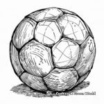 Kid-Friendly Cartoon Soccer Ball Coloring Pages 2