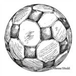 Kid-Friendly Cartoon Soccer Ball Coloring Pages 3