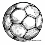 Kid-Friendly Cartoon Soccer Ball Coloring Pages 4