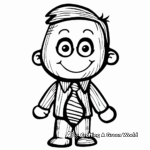 Kid-Friendly Cartoon Tie Coloring Pages 2