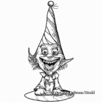 Kid-Friendly Clown Party Hat Coloring Pages 2