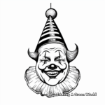 Kid-Friendly Clown Party Hat Coloring Pages 4