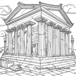 Kid-Friendly Coloring Pages of the Outer Court Temple 1