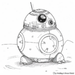 Kid-Friendly Cute BB-8 Coloring Pages 2