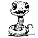 Kid-Friendly Cute Black Mamba Coloring Pages 1