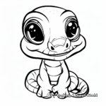 Kid-Friendly Cute Black Mamba Coloring Pages 2