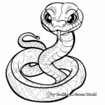 Kid-Friendly Cute Black Mamba Coloring Pages 3