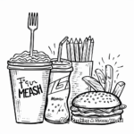 Kid Friendly Fast Food Menu Coloring Pages 4